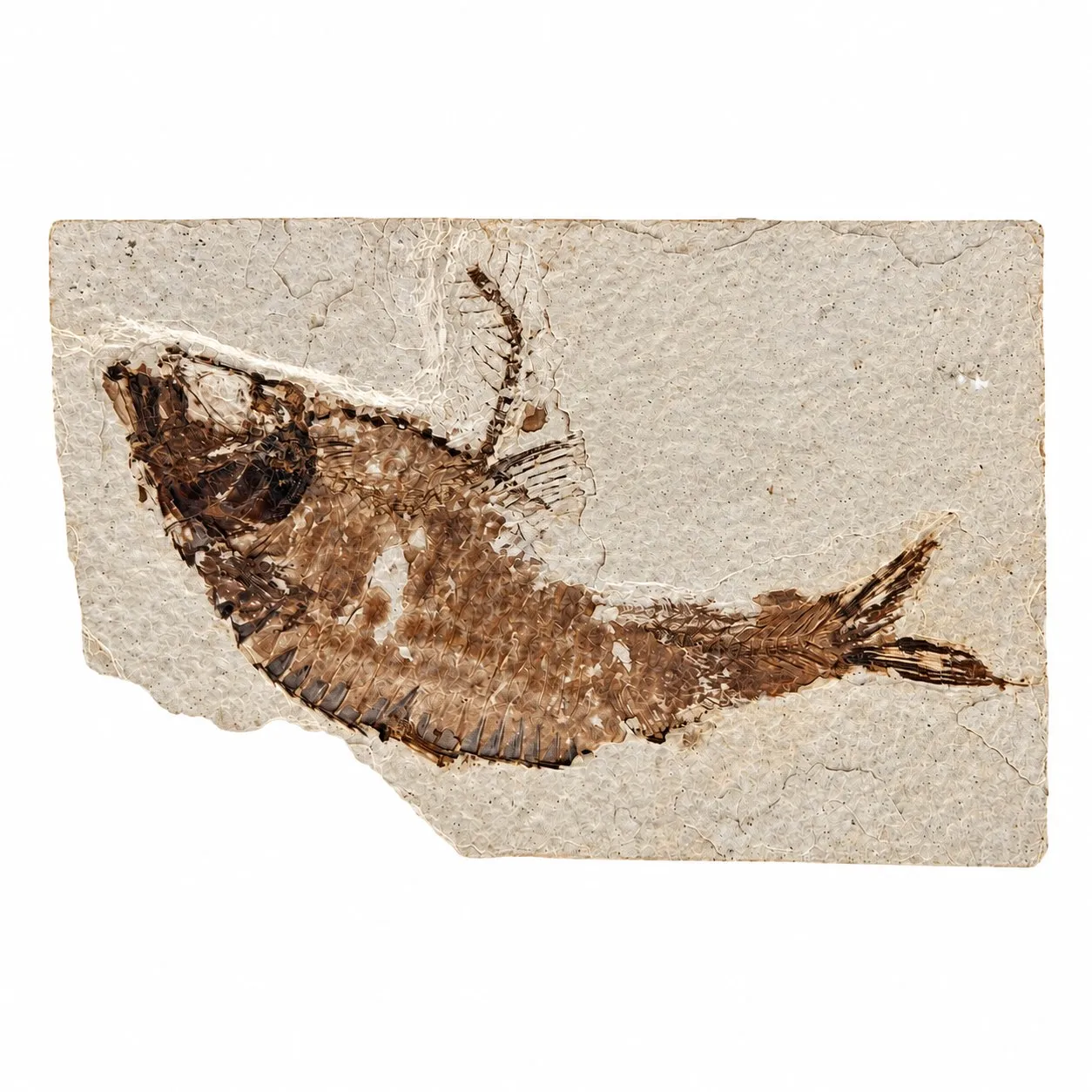 Fósil de Pescado Especie Knghtia 12.5 x 7.5 cm