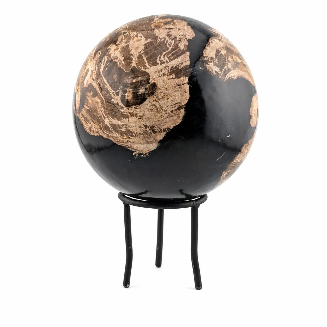 Esfera de madera petrificada ~8 cm