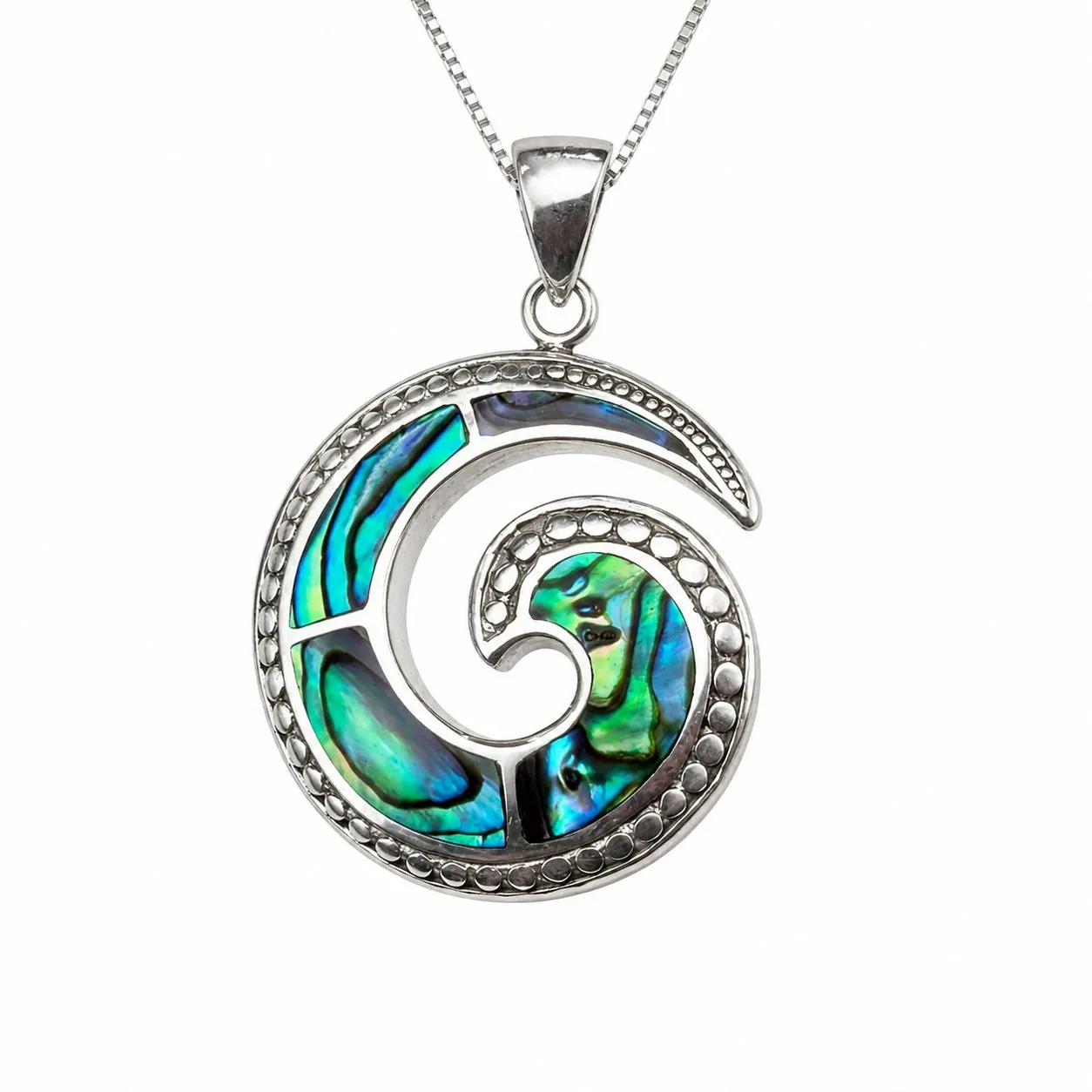 Collar Espiral Indo de Concha Paua