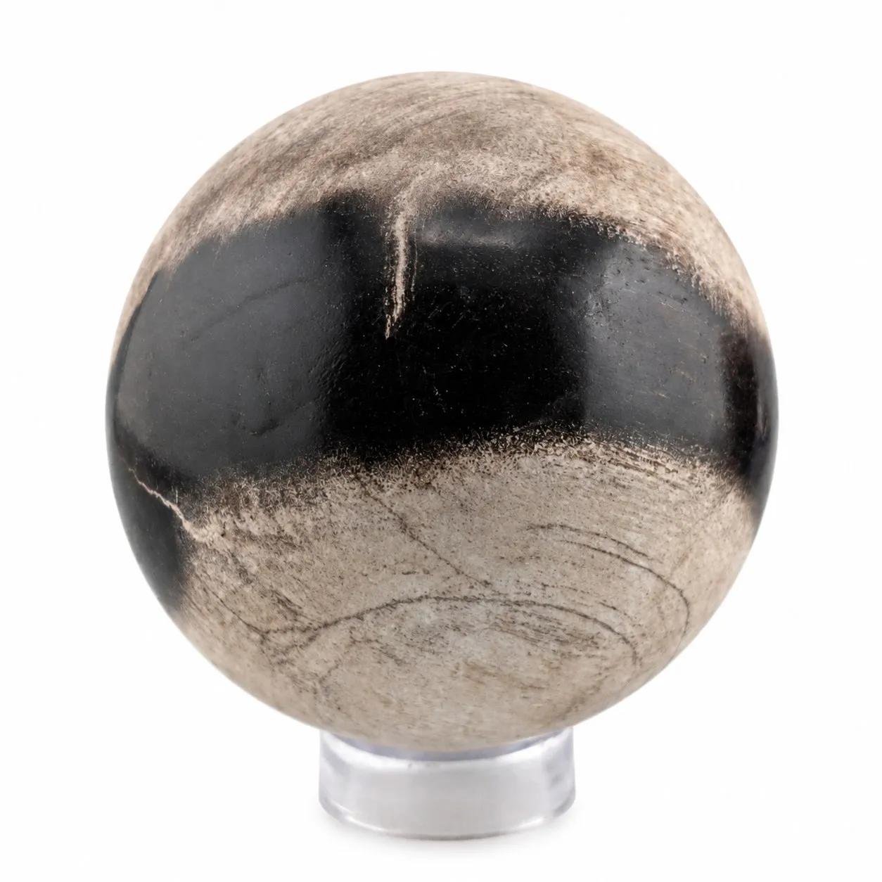 Esfera de Madera Petrificada de Indonesia 8 cm